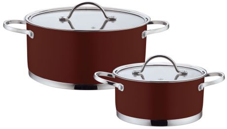 Набор посуды "Bohmann", цвет: коричневый, 4 предметов. 0414BH
