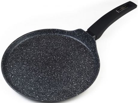 Сковорода блинная Cs-Kochsysteme "Marburg", с антипригарным мраморным покрытием, цвет: черный. Диаметр 24 см