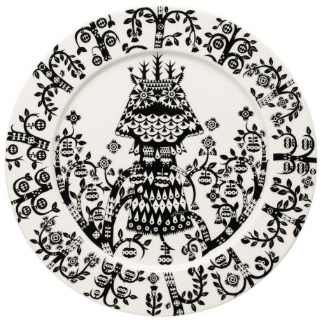Тарелка Iittala "Taika", цвет: белый, черный, диаметр 27 см