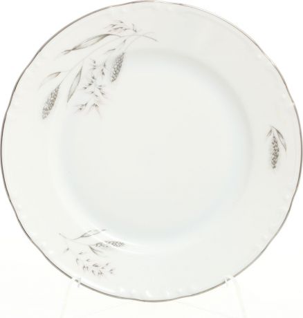 Набор тарелок Thun "Констанция. Серебряные колосья", диаметр 17 см, 6 шт