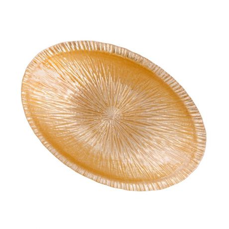 Блюдо АКСАМ-АКДЖАМ Овальное ЛУННОЕ СИЯНИЕ, 18663/1, диаметр 40 см, подарочная упаковка, золотой