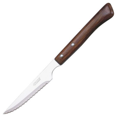 Нож столовый Arcos Нож столовый для стейка 110 мм, рукоять прессованное дерево, серия Steak Knives, коричневый