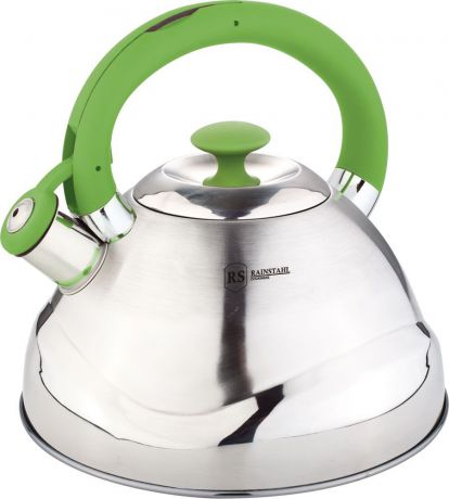 Чайник Rainstahl металлический со свистком, цвет: зеленый, 3,0 л. 7643-30RS\WK