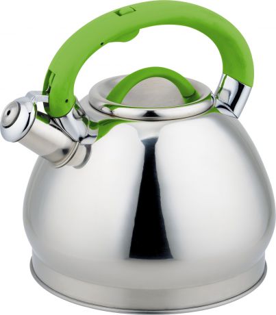 Чайник Rainstahl, со свистком, 3 л, цвет: зеленый. 7626-30RS