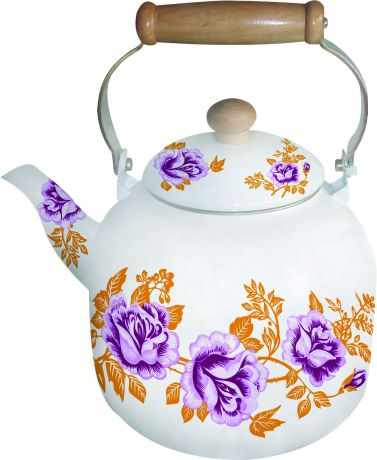 Чайник Bohmann, цвет: белый, фиолетовый, 7 л