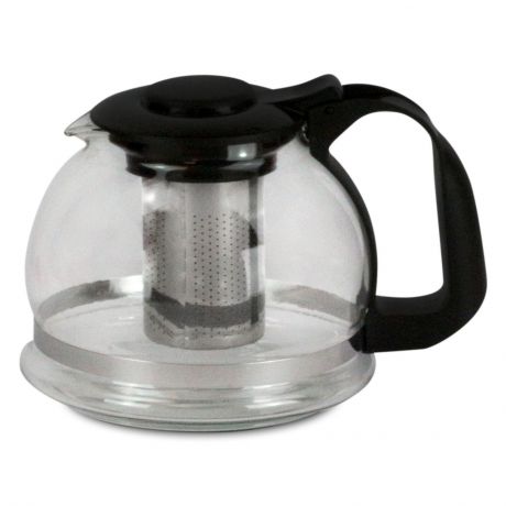 Чайник заварочный Kelli KL-3089, прозрачный, черный