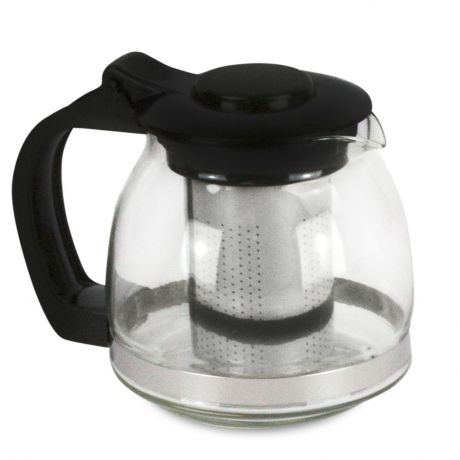 Чайник заварочный Kelli KL-3088, прозрачный, черный