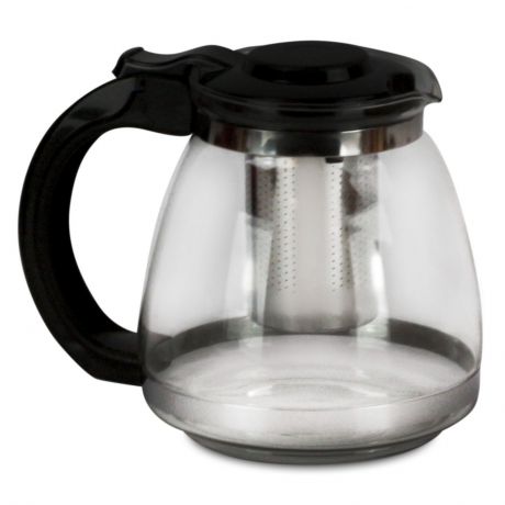 Чайник заварочный Kelli KL-3090, прозрачный, черный