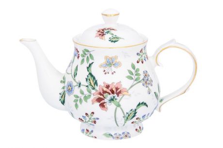 Чайник заварочный Elan Gallery Цветочный каприз, 181077, белый