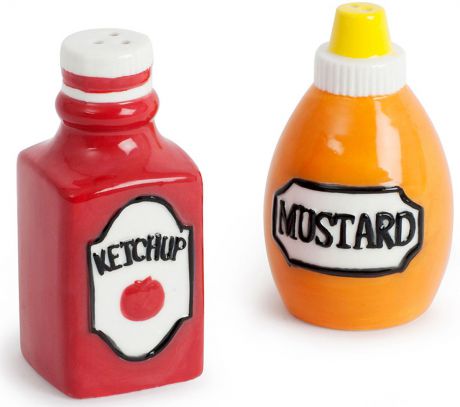 Набор для специй Balvi Ketchup & Mustard, красный, горчичный