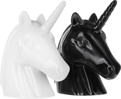Набор для специй Balvi Unicorn, цвет: белый, черный, 2 предмета