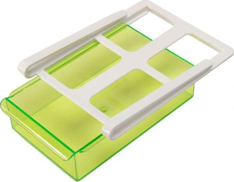 Органайзер для холодильника Homsu, на пластиковом основании, цвет: зеленый, 20 х 15 х 6,8 см