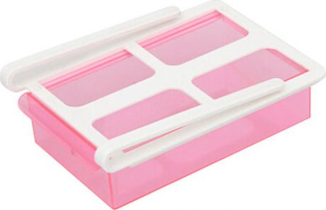 Органайзер для холодильника Homsu, на пластиковом основании, цвет: розовый, 20 х 15 х 6,8 см