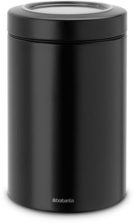Контейнер для сыпучих продуктов Brabantia, цвет: черный, 1,4 л. 484582