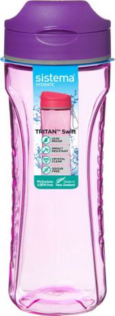 Бутылка для воды Sistema "Тритан", цвет: фиолетовый, 600 мл