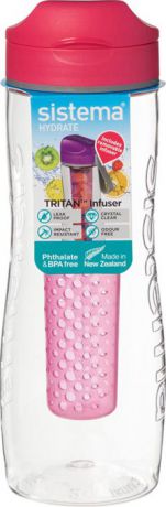 Бутылка для воды Sistema "Тритан", цвет: красный, 800 мл. 660K