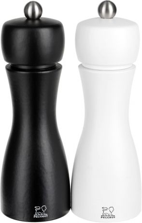 Набор мельниц для соли и перца Peugeot "Tahiti set", цвет: белый, черный, высота: 15 см