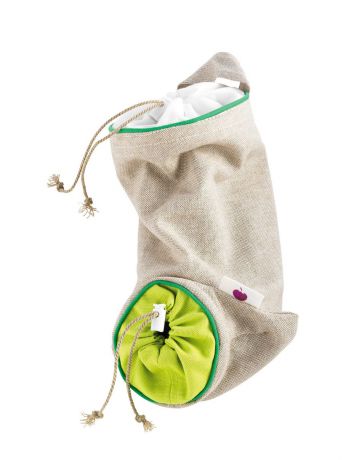 Мешочек для хранения чеснока "Mastrad", 0,9 кг, цвет: серый, зеленый