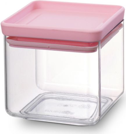 Контейнер для сыпучих продуктов Brabantia "Tasty Colors", цвет: прозрачный, розовый, 700 мл. 290060