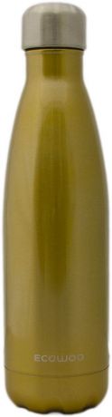 Бутылка-термос "EcoWoo", цвет: золотистый, 500 мл