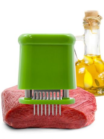 Тендерайзер для мяса "Borner", прямоугольный, цвет: салатовый