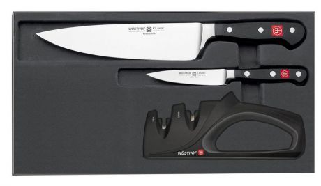 Набор кухонных ножей + точилка Wuesthof серия Classic, 9608-5, 2 шт