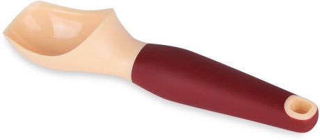 Ложка для мороженого Moulinvilla Cherry, цвет: бежевый, бордовый, 17,5 х 4,5 см
