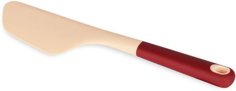 Лопатка кулинарная Moulinvilla Cherry, цвет: бежевый, бордовый, 34,5 х 7,4 см