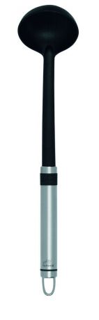 Ложка разливная Brabantia "Profile", маленькая, цвет: стальной матовый, черный. 363627