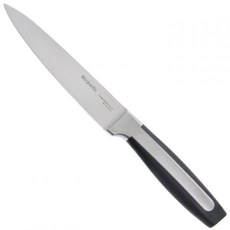 Нож для мяса Brabantia "Profile", цвет: стальной матовый, черный, длина лезвия 16 см. 500022