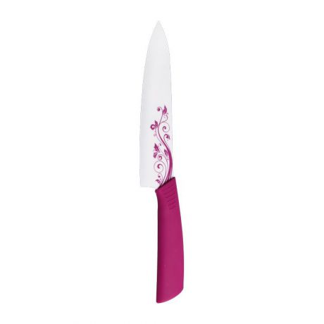 Нож кухонный "Miolla", керамический, цвет: фуксия, длина лезвия 17,5 см. 1508225U