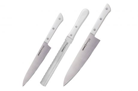 Набор кухонных ножей samura SHR-0230W, белый