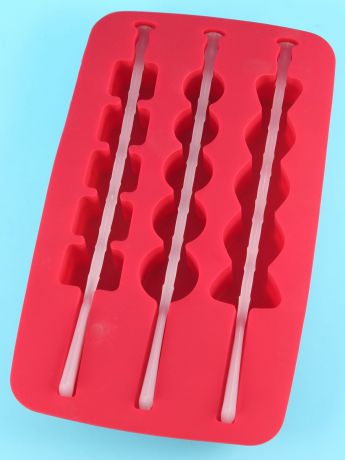 Форма для мороженого Выручалочка канапе с палочками, 7426845741114, красный