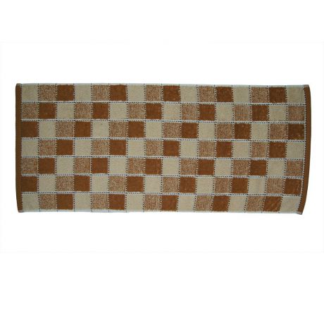 Полотенце кухонное UTEX "Шахматная клетка", ПК6-009, коричневый, 34 x 74 см