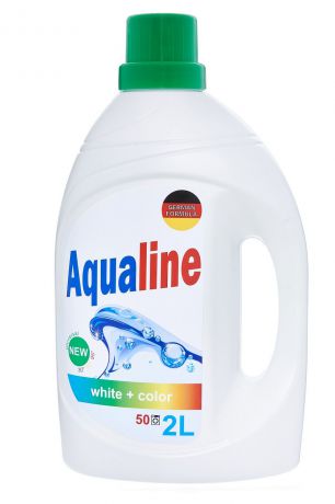 Жидкое средство для стирки Aqualine / Аквалайн Гель для стирки белья "Аквалайн", универсальный, 2л, шт, зеленый