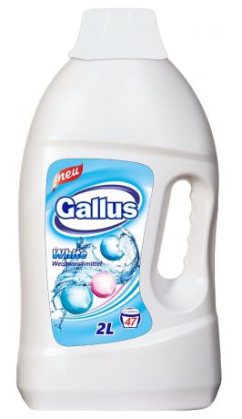 Жидкое средство для стирки Gallus Гель-концентрат для стирки белья для белого белья, белый