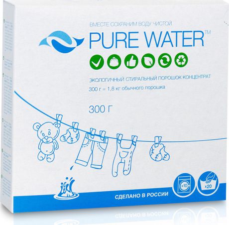 Стиральный порошок Pure Water, универсальный, 300 г