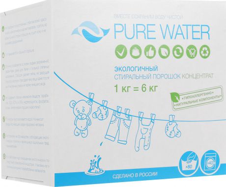 Стиральный порошок Pure Water, универсальный, 1 кг