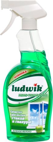 Средство для мытья стекол и глазурованной плитки "Ludwik", с ароматом зеленого яблока, 750 мл