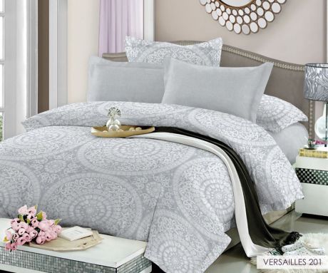 Комплект постельного белья Seta Grande Versailles, 019811201, серый, 1.5 спальный
