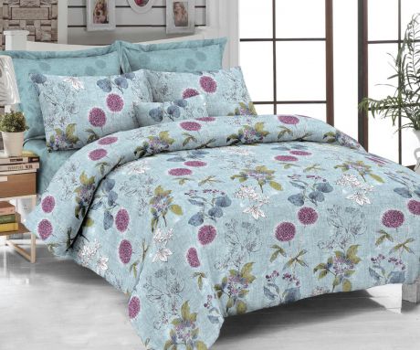 Комплект постельного белья Seta Azalea Satin Vitce 019133311, евро, наволочки 50x50 см