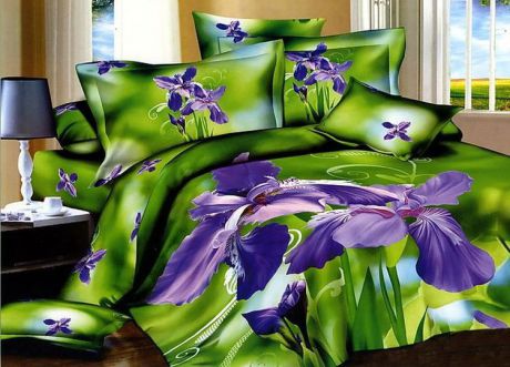 Комплект постельного белья Tango "Jocosa", евро, наволочки 50x70, цвет: зеленый
