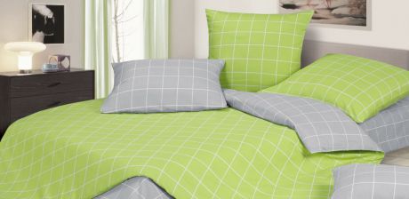 Комплект постельного белья Ecotex Либерти, зеленый