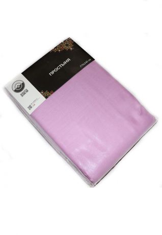 Простыня DeНАСТИЯ на кровать, сатин, 270х240 см, розовый