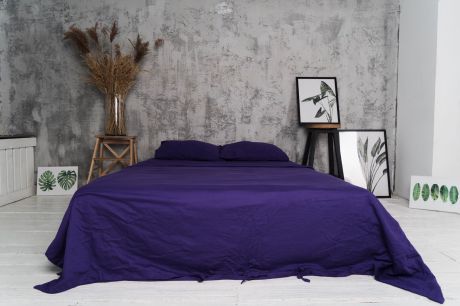 Комплект постельного белья T. O. T. I. Incorporated Company Ultra Violet Поплин, 1.5ПХ UV, фиолетовый