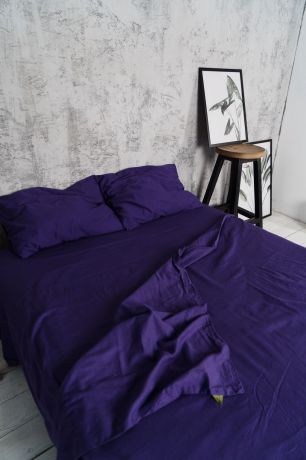 Комплект постельного белья T. O. T. I. Incorporated Company Ultra Violet Поплин, 2ЕПХ UV, фиолетовый