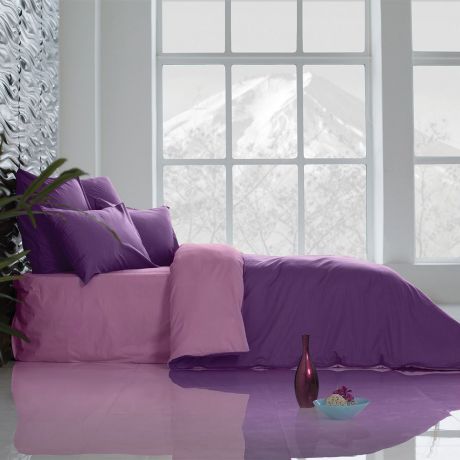 Комплект постельного белья Sleepix Совершенство, фиолетовый, сиреневый