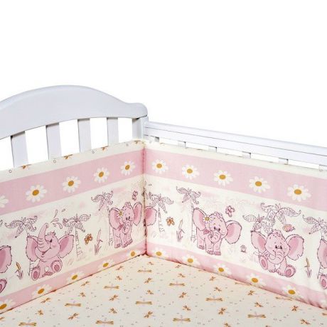 Детский комплект постельного белья Baby Nice Слоненок, S223/15RO, розовый