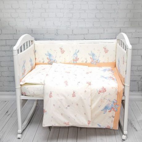 Комплект постельного белья Baby Nice «Зайчики», C121/14BE, бежевый, наволочка 40 х 60 см