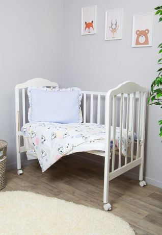Детское постельное бельё в кроватку Сонный гномик "Конфетти", 314_1, голубой, 3 предмета